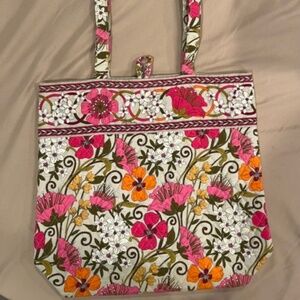 Vera Bradley “Tea Garden” Flowers Toggle Shoulder Tote